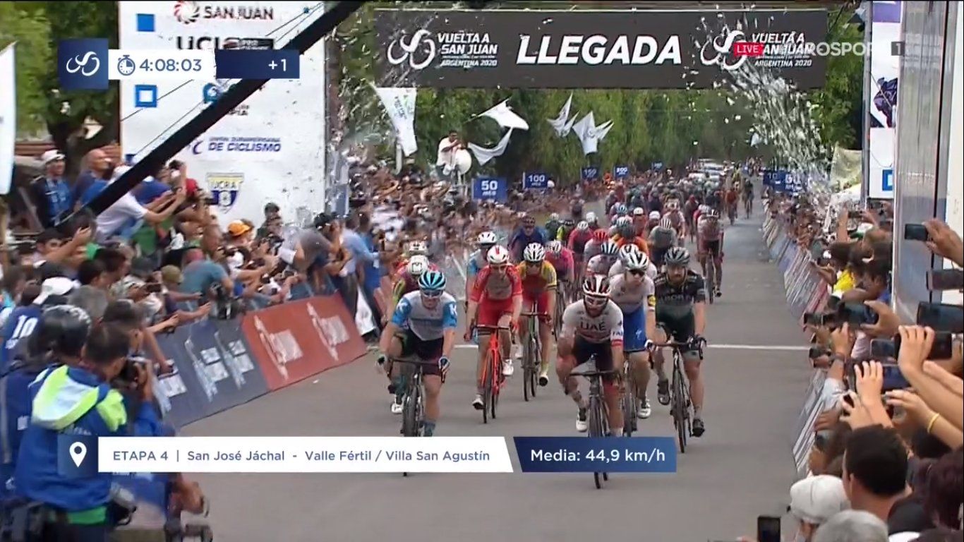 Fernando Gaviria remporte au sprint la quatrième étape du Tour de San Juan