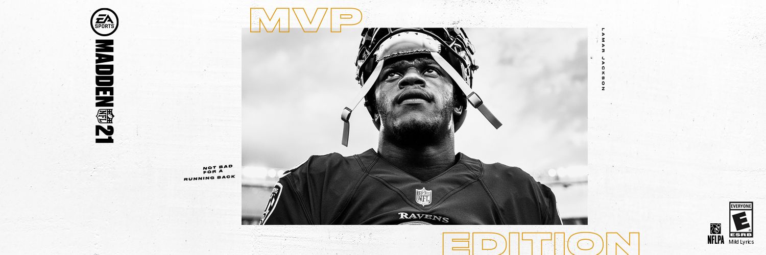 Lamar Jackson sur la jaquette de Madden NFL 21