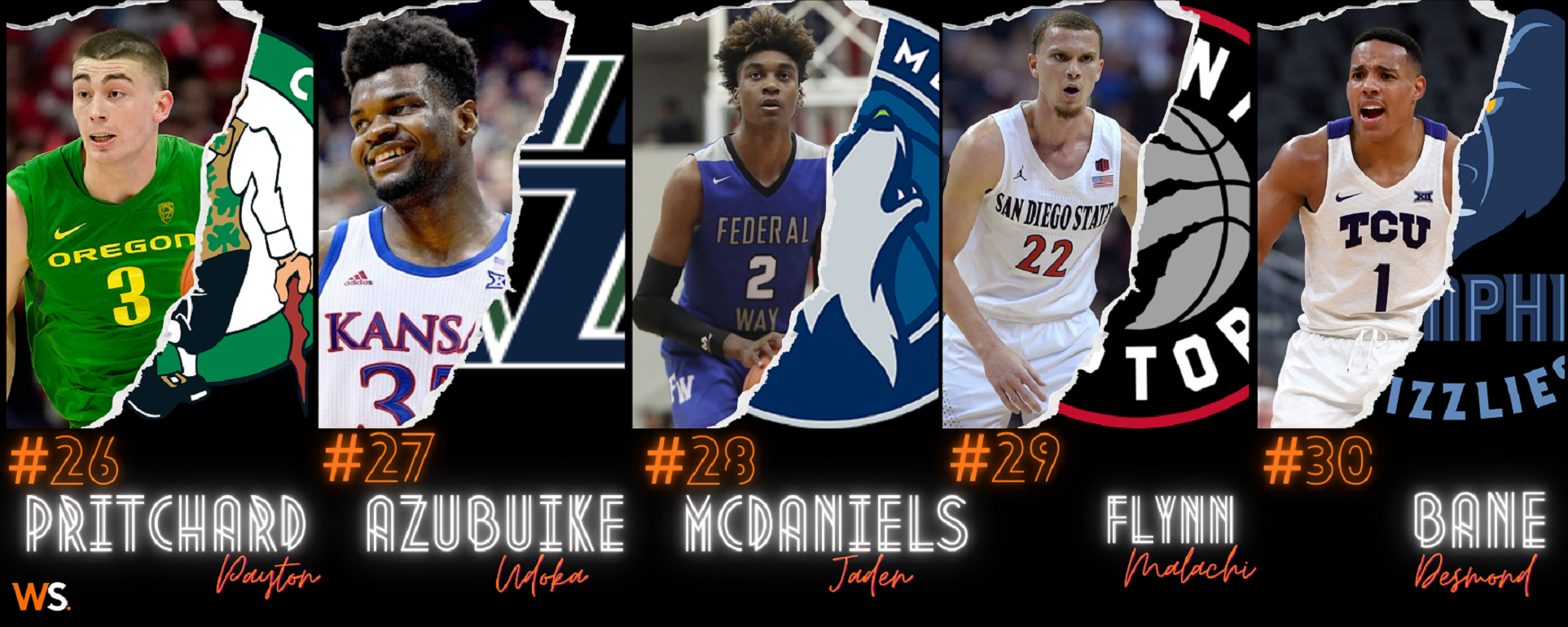 Draft NBA : les sélectionnés entre la 26e et la 30e place