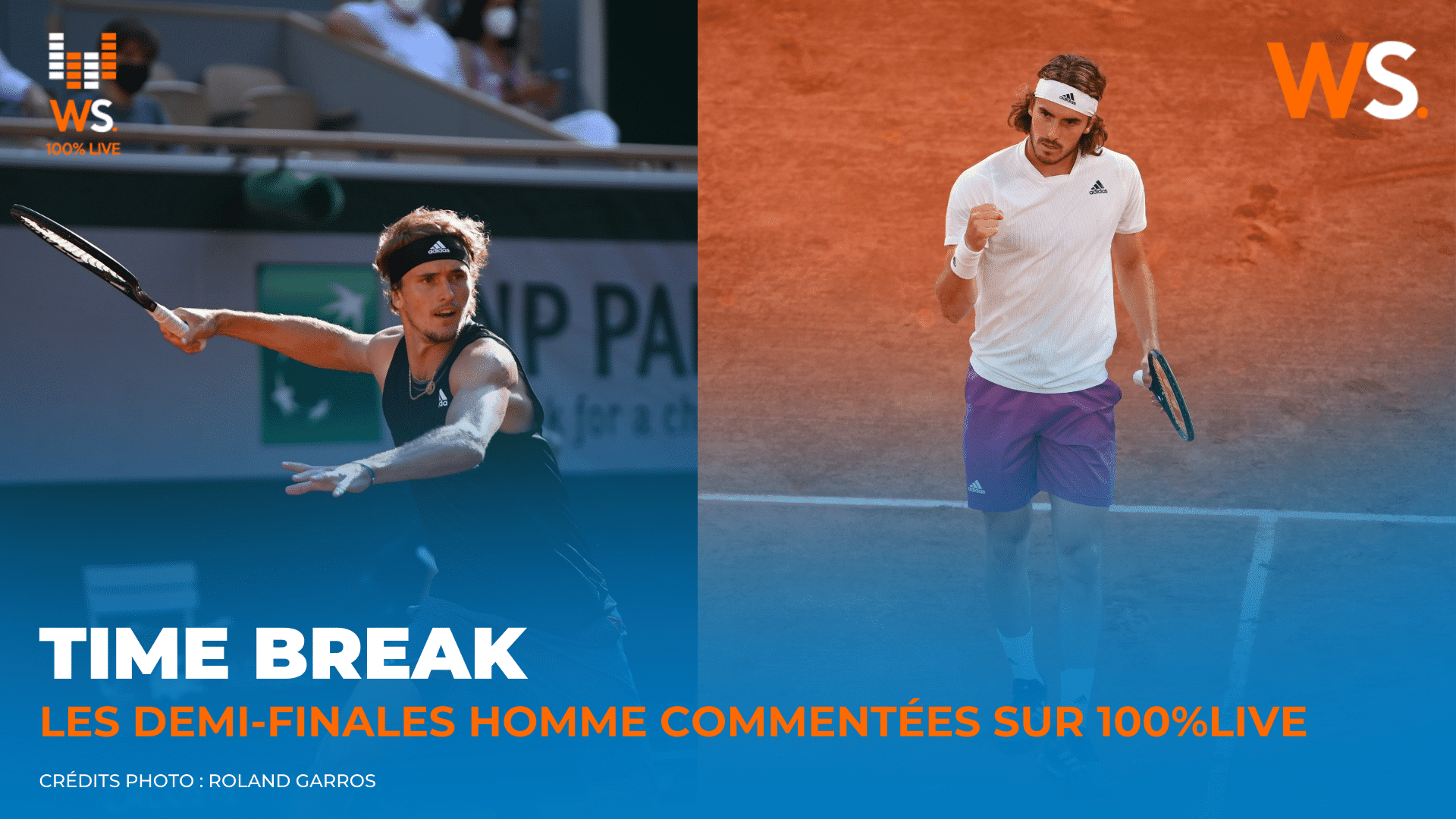 Suivez en direct la demie entre Zverev et Tsitsipás sur We Sport