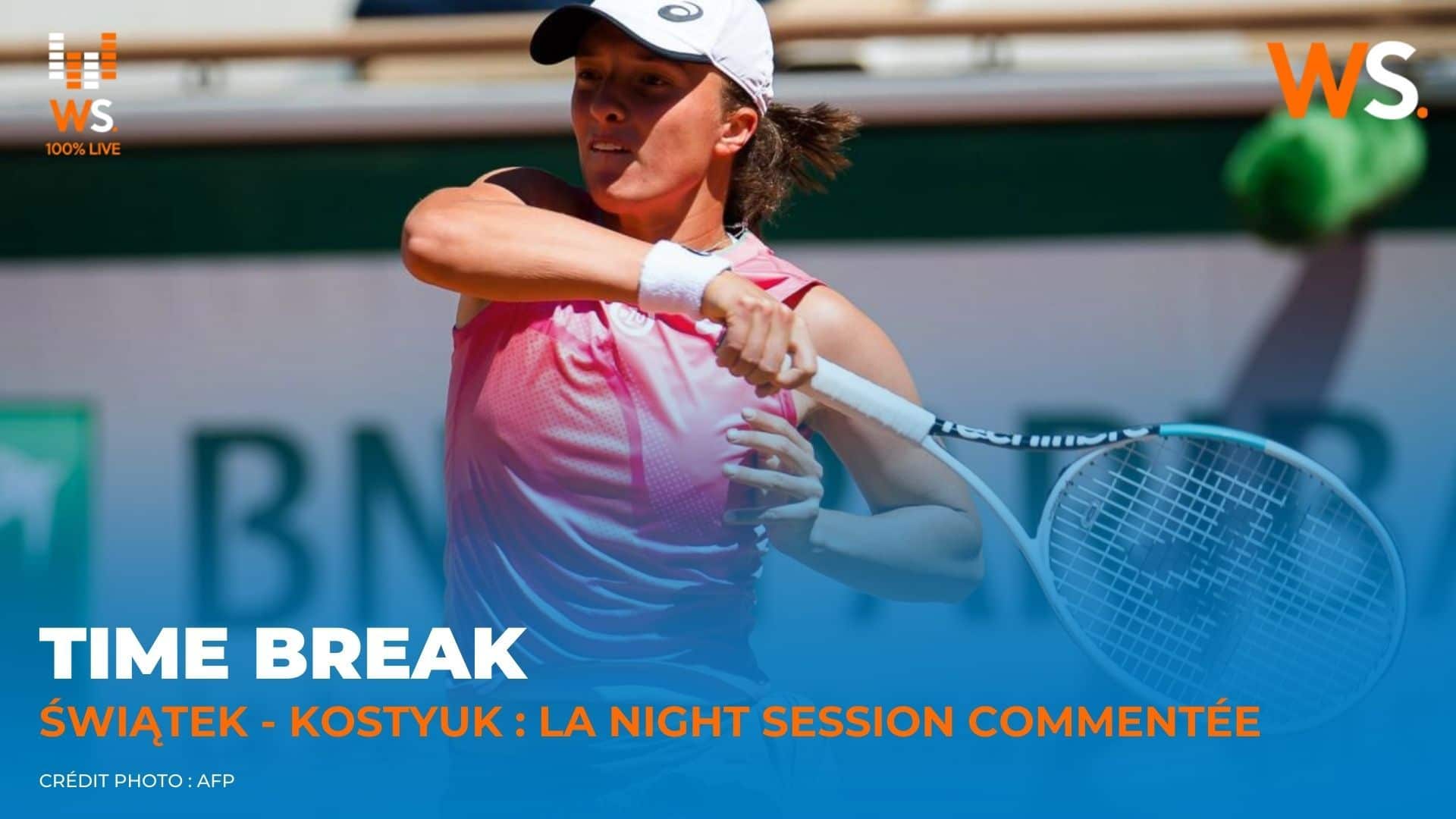 Suivez en direct la Night Session de Roland-Garros Świątek – Kostyuk sur 100% Live
