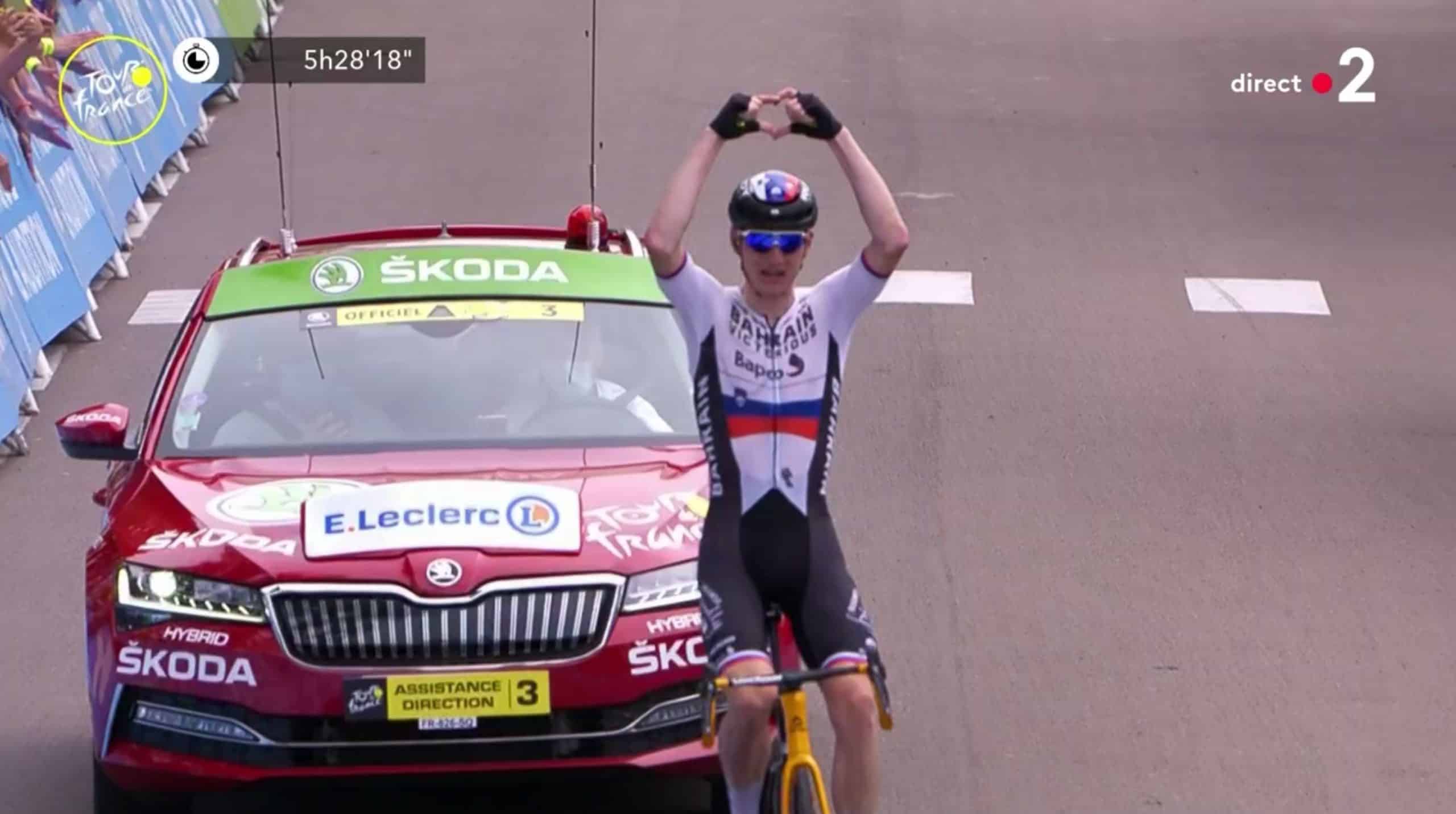 Comment Matej Mohorič est arrivé en solitaire sur la ligne d’arrivée de la 7e étape ?