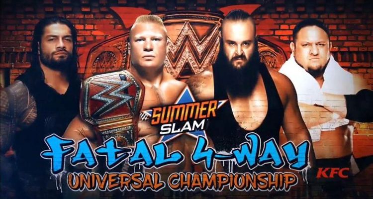 SummerSlam Moments – 2017 : Brock Lesnar vs Samoa Joe vs Roman Reigns vs Braun Strowman