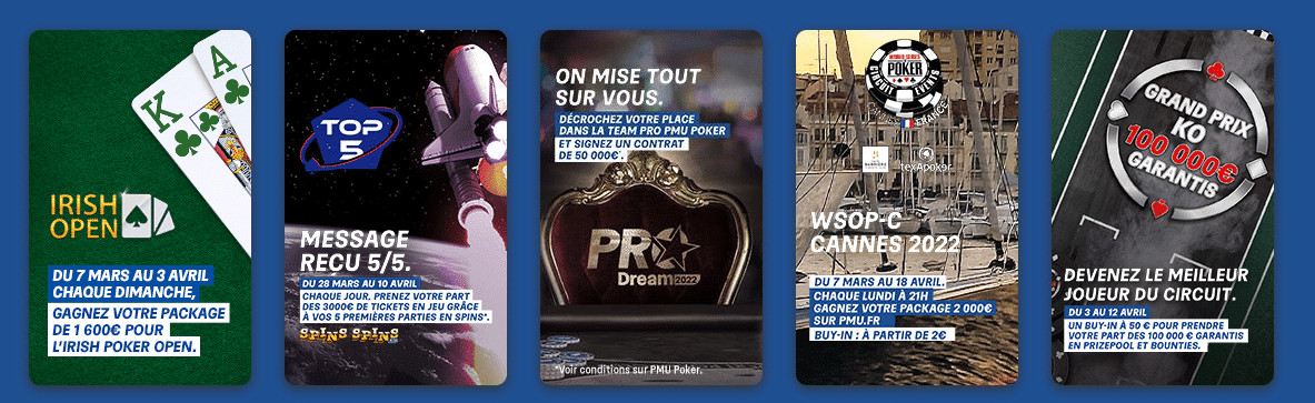 PMU Poker 2026: jusqu’à   offerts à l’inscription