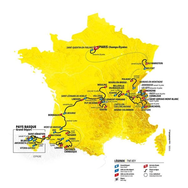 Parcours Tour de France 2023