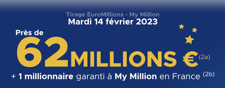Euromillions du mardi 14 février 2023 : heure du tirage, gains et pronostic