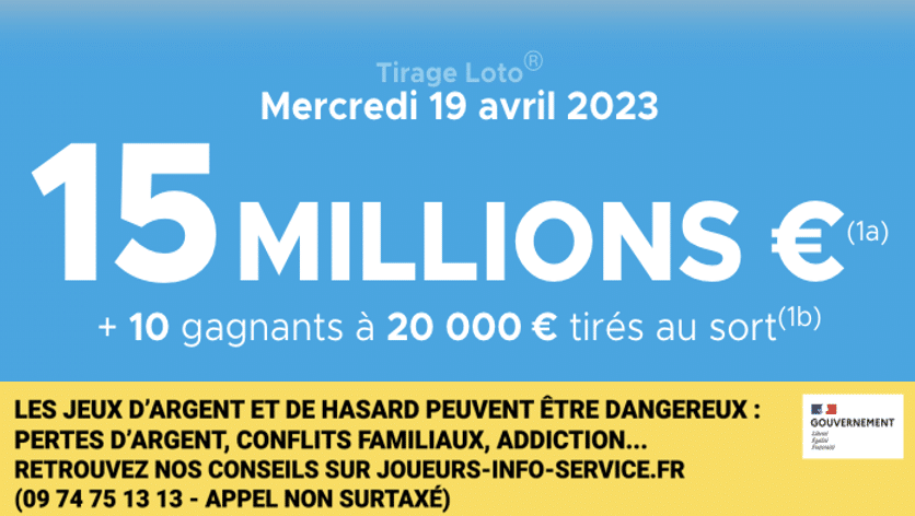 Loto du mercredi 19 avril 2023 : heure du tirage, gains et pronostic