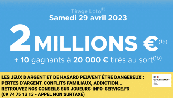 Loto du samedi 29 avril 2023 : heure du tirage, gains et pronostic
