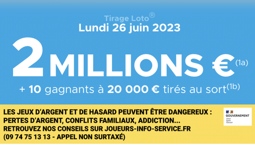 Loto du lundi 26 juin 2023 : heure du tirage, gains et pronostic