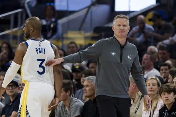 NBA : Steve Kerr sème le doute sur l’avenir de Klay Thompson et Chris Paul
