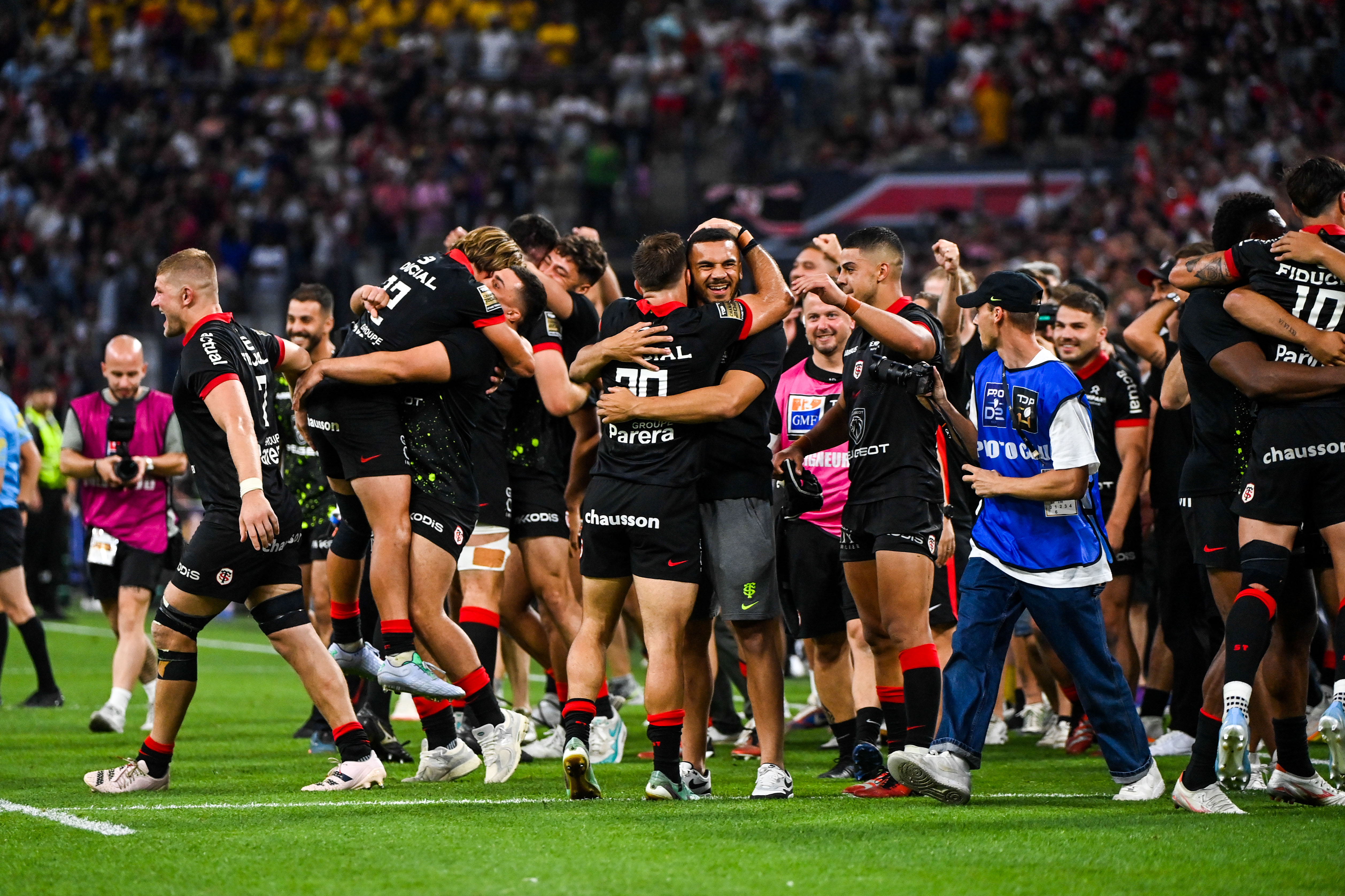 Top 14 : La grosse émotion des joueurs du Stade toulousain après leur 23e sacre