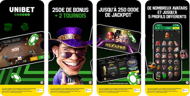 Mobile app Unibet poker