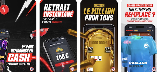 L'appli mobile Winamax prend en charge les paris sportifs et le poker