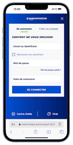Accès à Parions Sport