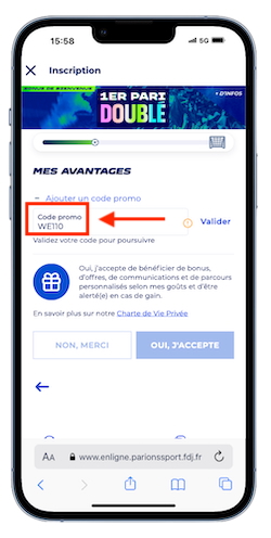 Inscription Parions Sport