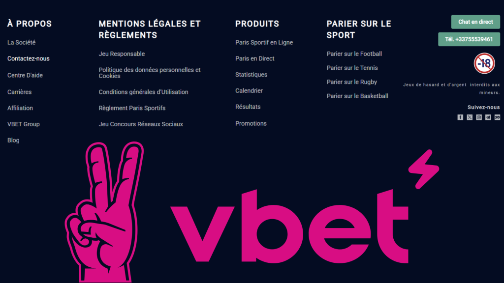 Contacter le service client Vbet par chat ou téléphone