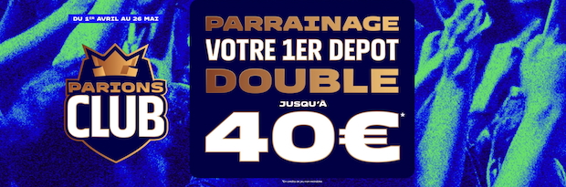 Offre de parrainage Parions Sport