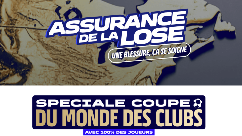 Avec l'assurance de la lose Parions Sport pour la CDM des clubs de la Fifa, pariez avec plus de sécurité.