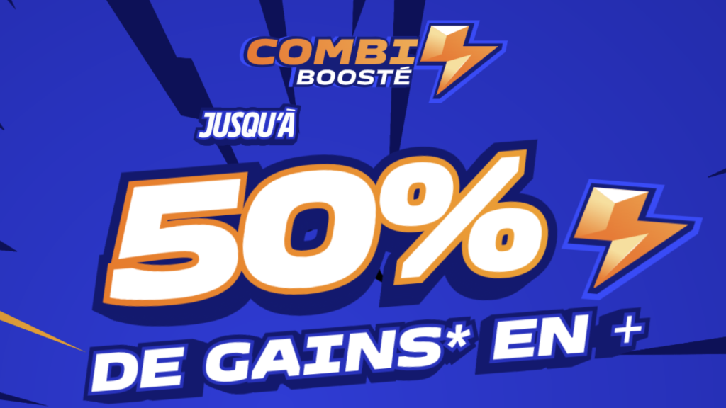 Boosté vos paris combinés sur Parions Sport jusqu'à 50%.