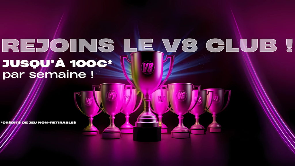 Code promo Vbet pour le V8 Club programme de fidélité avec cashback jusqu'à 5 %