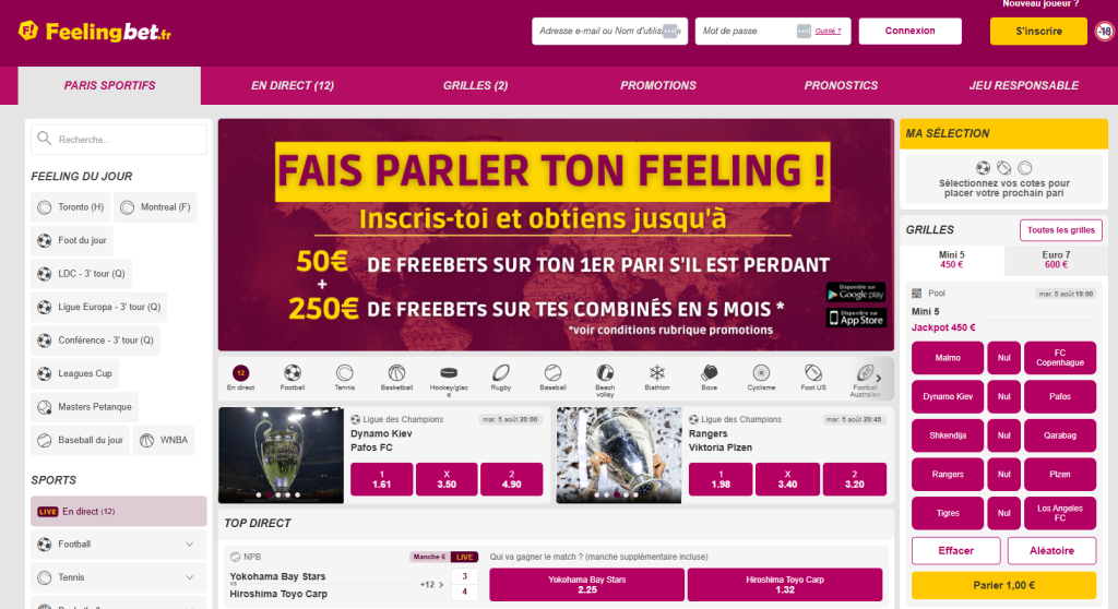 Interface Feelingbet