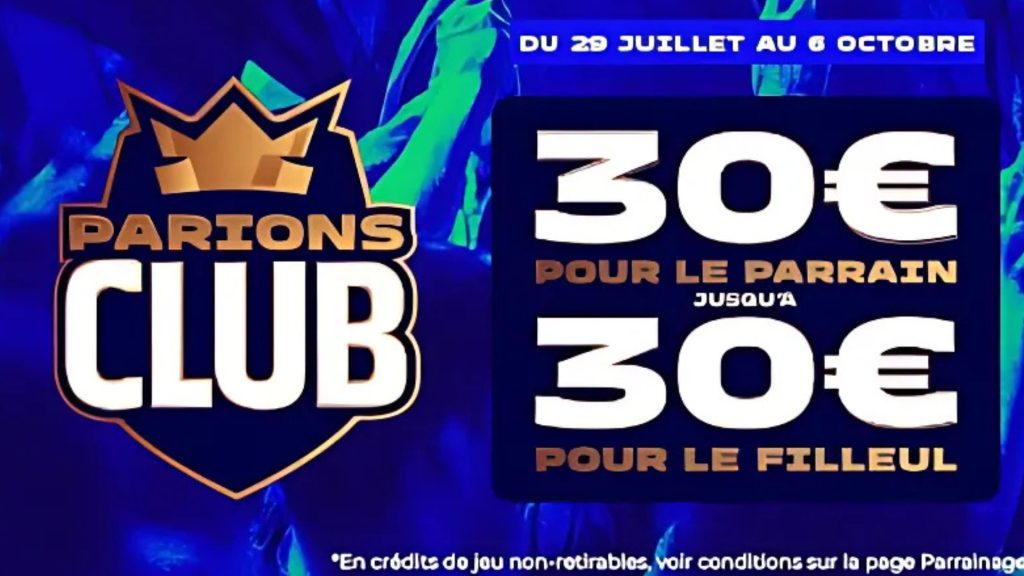 Bonus de parrainage Parions Sport cumulable avec le code promo Parions Sport FDJ