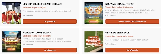 Nous avons une très bonne opinion des offres promos PMU 