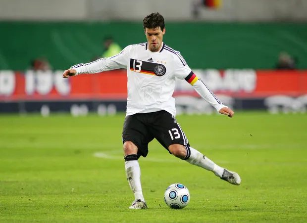Michael Ballack, avec la sélection allemande, en 2009