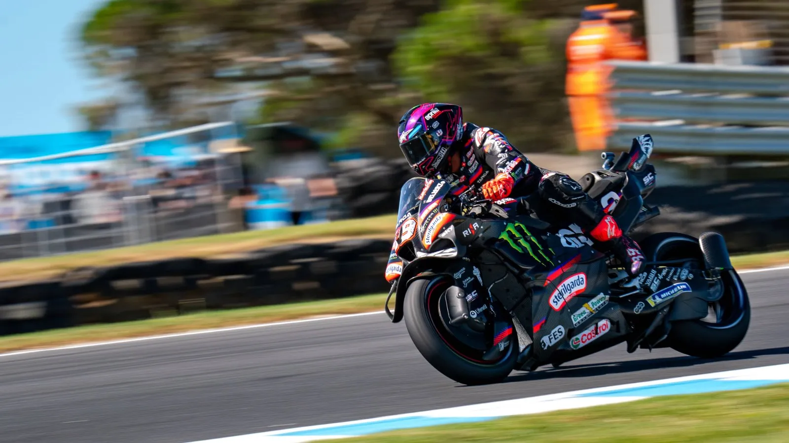 Jorge Martin (Aprilia) en essais du GP d'Australie MotoGP à Phillip Island, le 23 octobre 2026