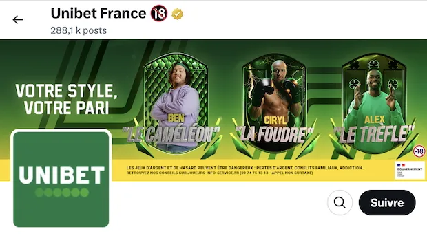 Impossible de contacter Unibet sur X