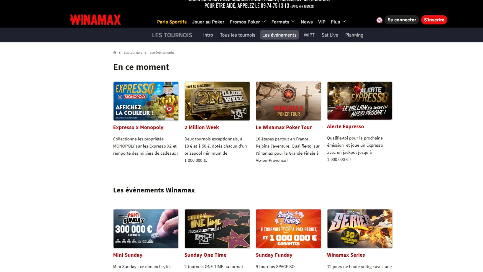 Interface Winamax Poker