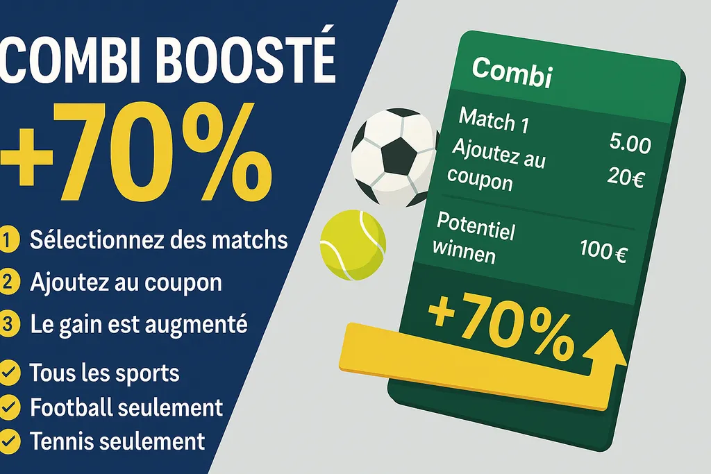 Découvrez le combi boostée sur bet365