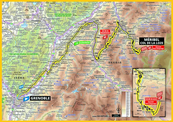 Carte Col de la Loze