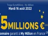 Euromillions du mardi 16 août 2022 : heure du tirage, gains et pronostic
