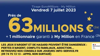 Euromillions du vendredi 7 juillet 2023 : heure du tirage, gains et pronostic