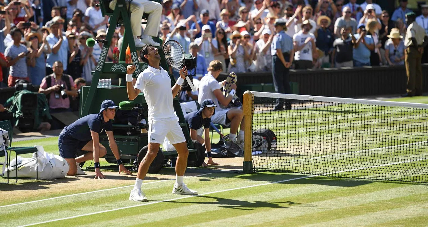 Novak Djokovic après sa victoire face à Kevin Anderson