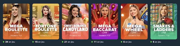 Testez le casino en direct directement sur votre mobile
