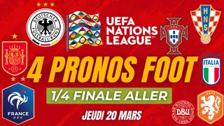 Pronostic Ligue des Nations (vidéo) : Croatie-France, Italie-Allemagne… Remportez 478€ avec notre combiné sur les quarts de finale