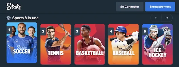Pariez sur le sport sans application sur Stake