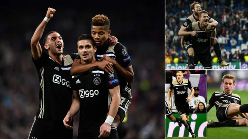 Résultat de recherche d'images pour "ajax de ligt de jong van de beek madrid"