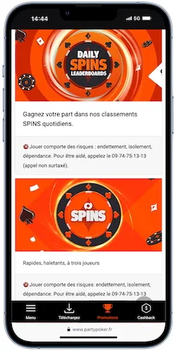 Offres bonus Partypoker