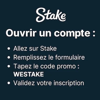 Créez un compte avec le code promo Stake