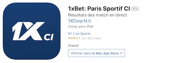 Téléchargez l'application 1xBet sur iOS