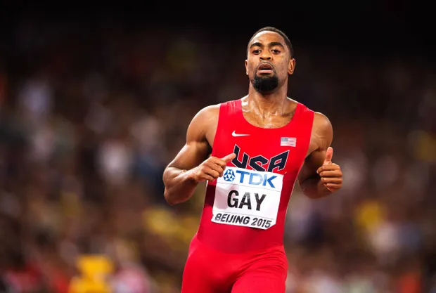 Tyson Gay lors des championnats du monde 2015