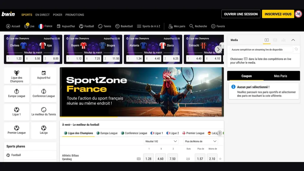 Bwin est un bookmaker qui offre l'une des meilleures flexibilité du marché.
