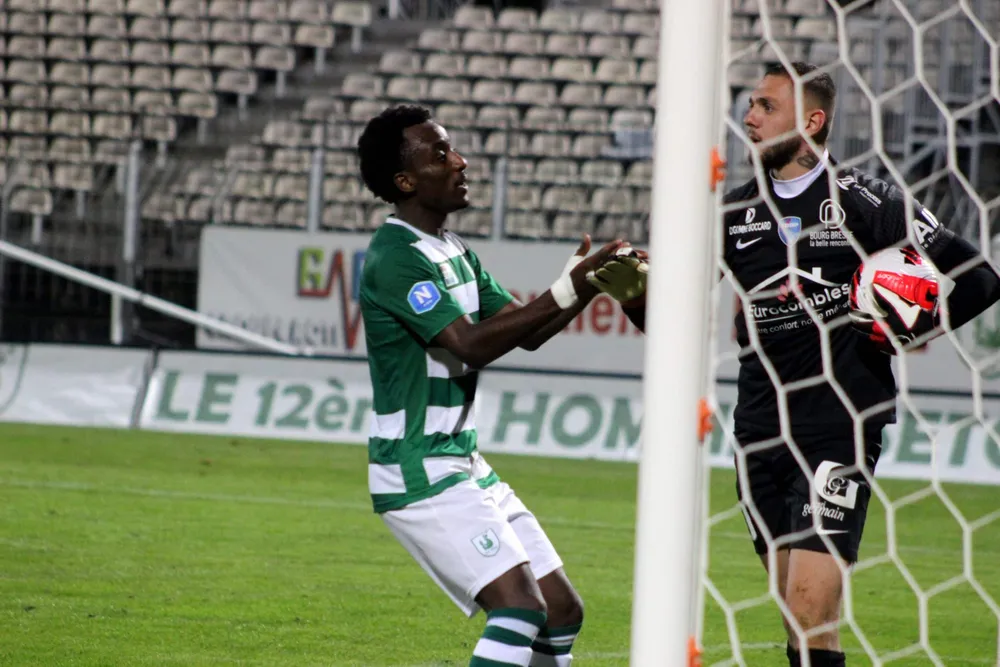 Koffi, auteur du deuxième but sétois souhaite récupérer le cuir 