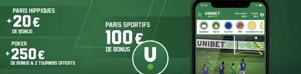 Faites votre inscription avec le code promo Unibet