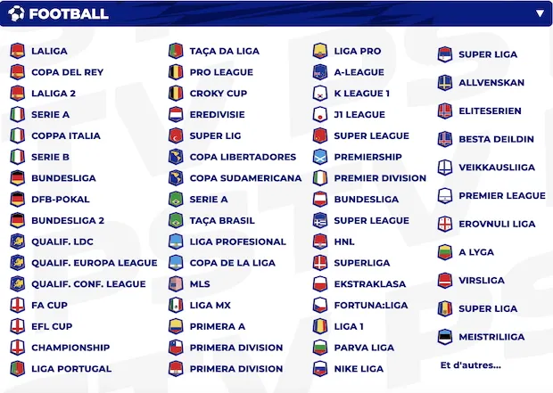 Programme foot Parions Sport TV Live