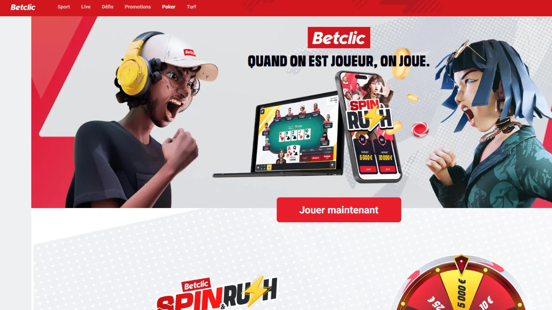 Interface Betclic Poker