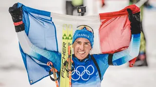 Quentin Fillon Maillet à la chasse au gros Globe